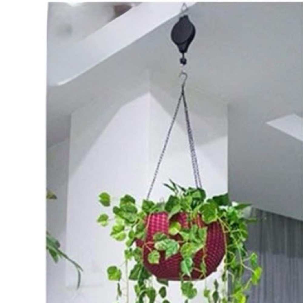 Retractable Plant Pulley Hangers 3-Pack with Hooks New